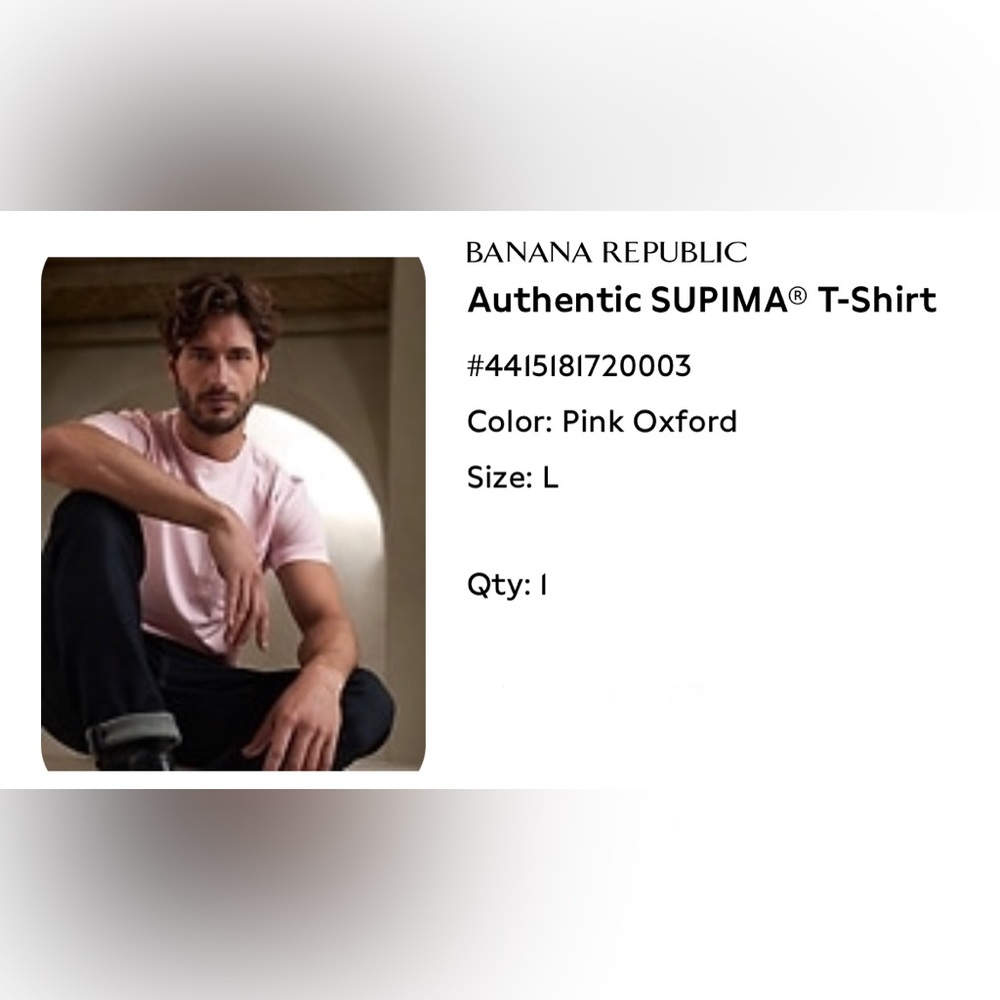 Banana republic Pink Oxford Supima men’s tshirt